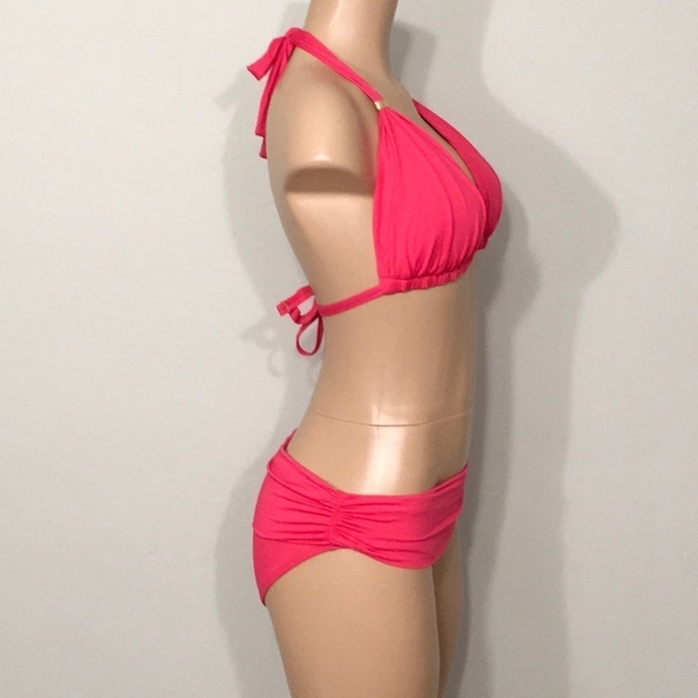 New. Lauren Ralph Lauren Raspberry bikini set.  16-top/14-bottom - Picture 5 of 12